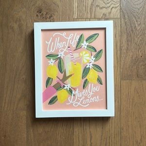 When life gives you lemons print + frame